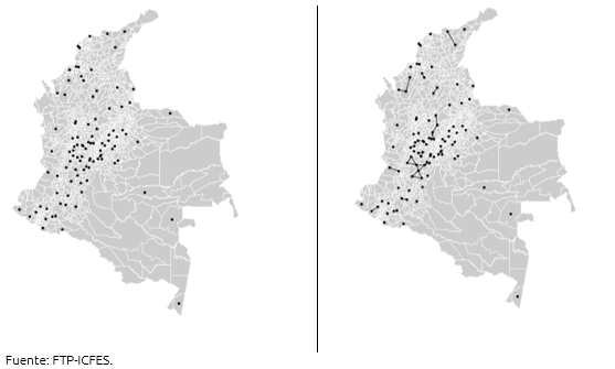 Figura 6. Matriz de vecindades con municipios pertenecientes a la muestra