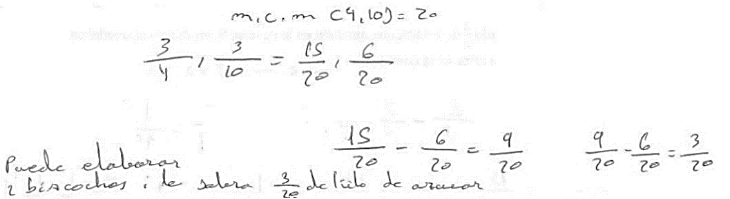 Figura 6. Uso de restas sucesivas en el problema DM-FP (estudiante de 2o. Secundaria)