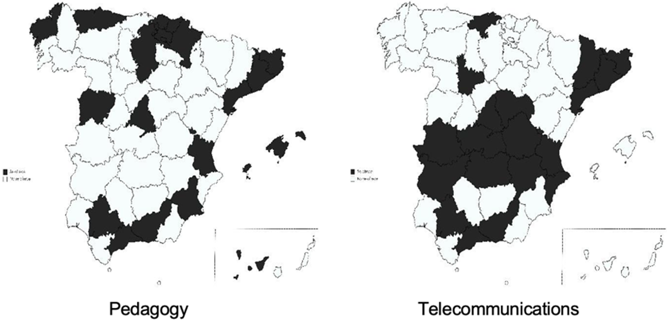 Figure 1. Provinces where programs are offered 