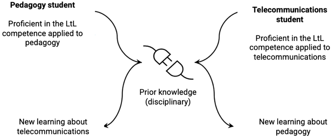Figure 9. Transfer of the LtL competence between disciplines